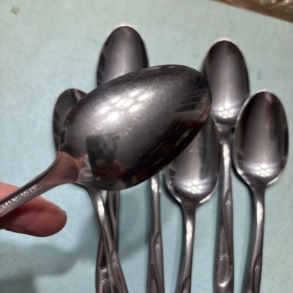 7 International Silver Americana Star Stainless USA‎ Flatware tablespoons/ Soup